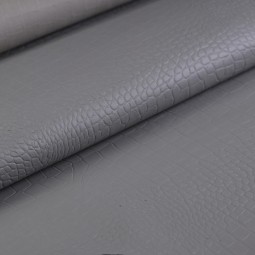 Кусок кожи серый матовый STAMP CROCO 1,2-1,4 мм